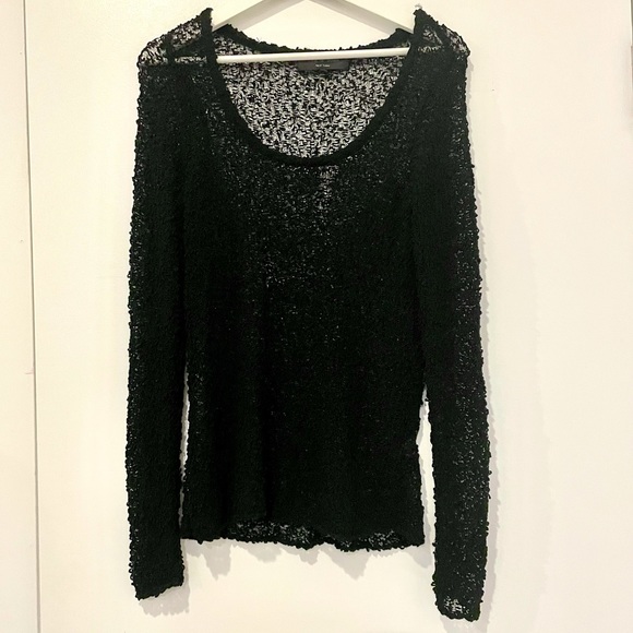 rag & bone Sweaters - Rag & Bone sheer black loose knit sweater